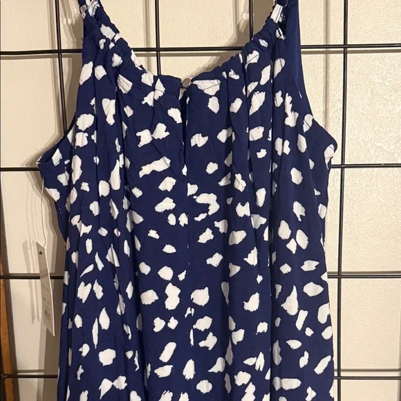 Apt 9 Elegant Navy and White Spotted Maxi Dress NWT Size S - Picture 5 of 6